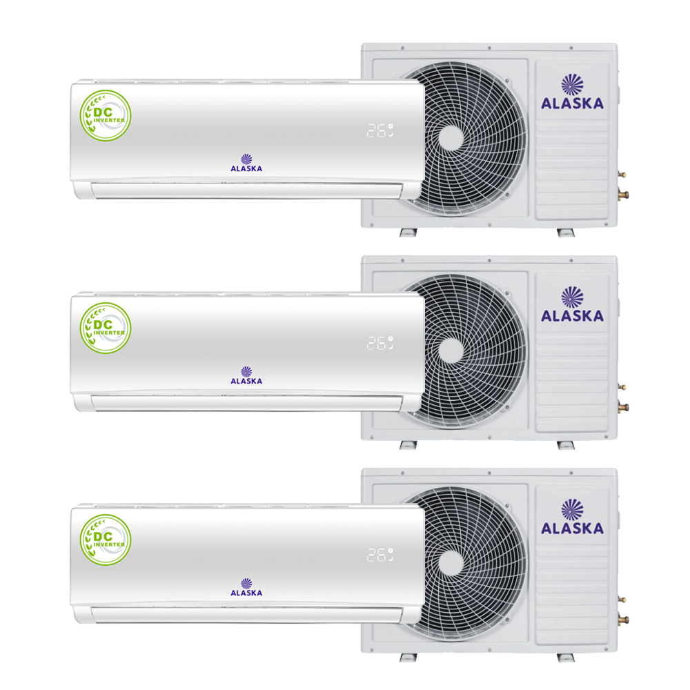 Aircon Combo Deal: Alaska DC Series – 3 × 12000 BTU Inverter Split Air Conditioners (Full Sets)